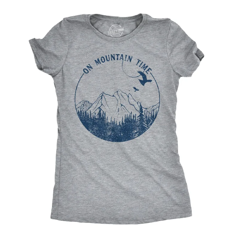 T-Shirt With Bold Patterns-On Mountain Time Women's T Shirt