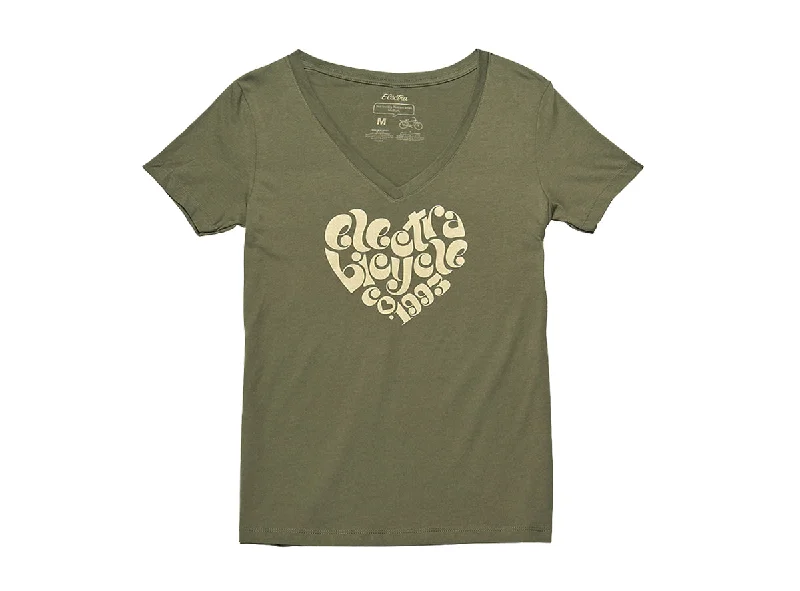 T-Shirt For Promotional Events-Electra 1993 V Tee - Womens - Olive Gray