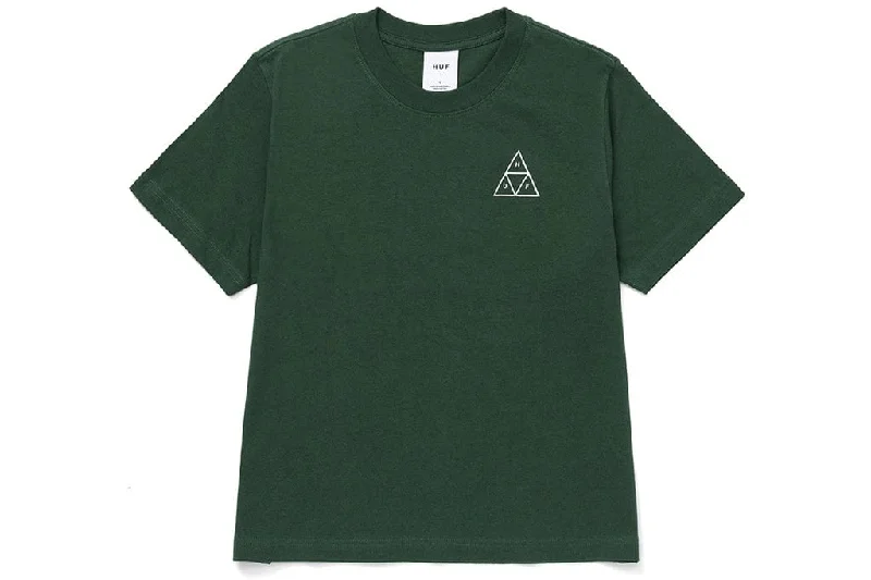 T-Shirt For Logo Apparel-Huf Triple Triangle Tee Dark Green