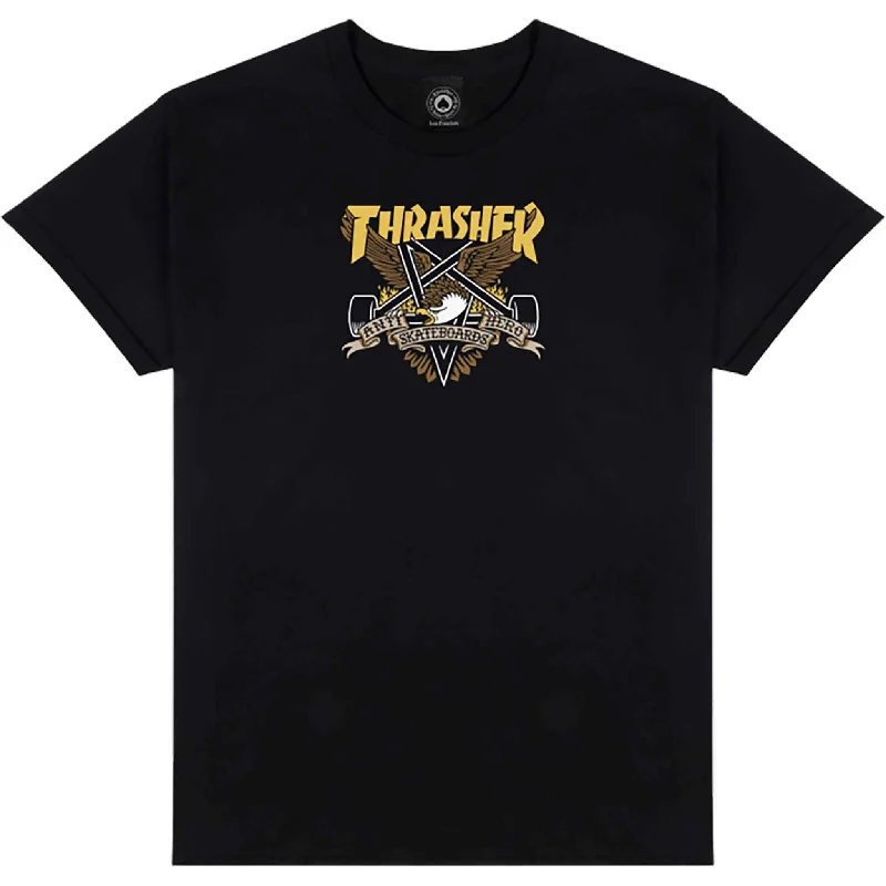 T-Shirt For Travel-AntiHero Thrasher Collab EagleGram T-Shirt Black