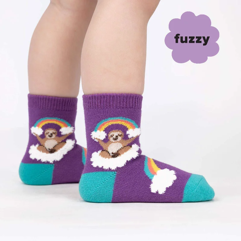 Sock With Text Graphics-Sock it to Me Sloth Dreams Toddler Crew Socks