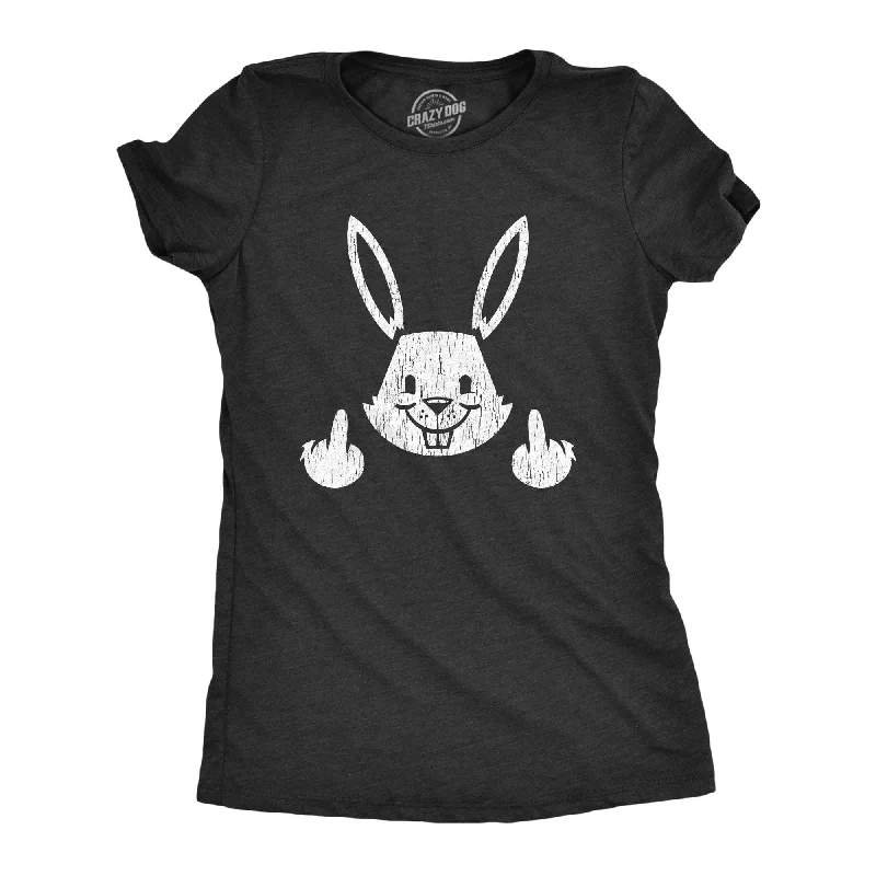 T-Shirt For Sale-Bunny Flipping The Bird Women's T Shirt