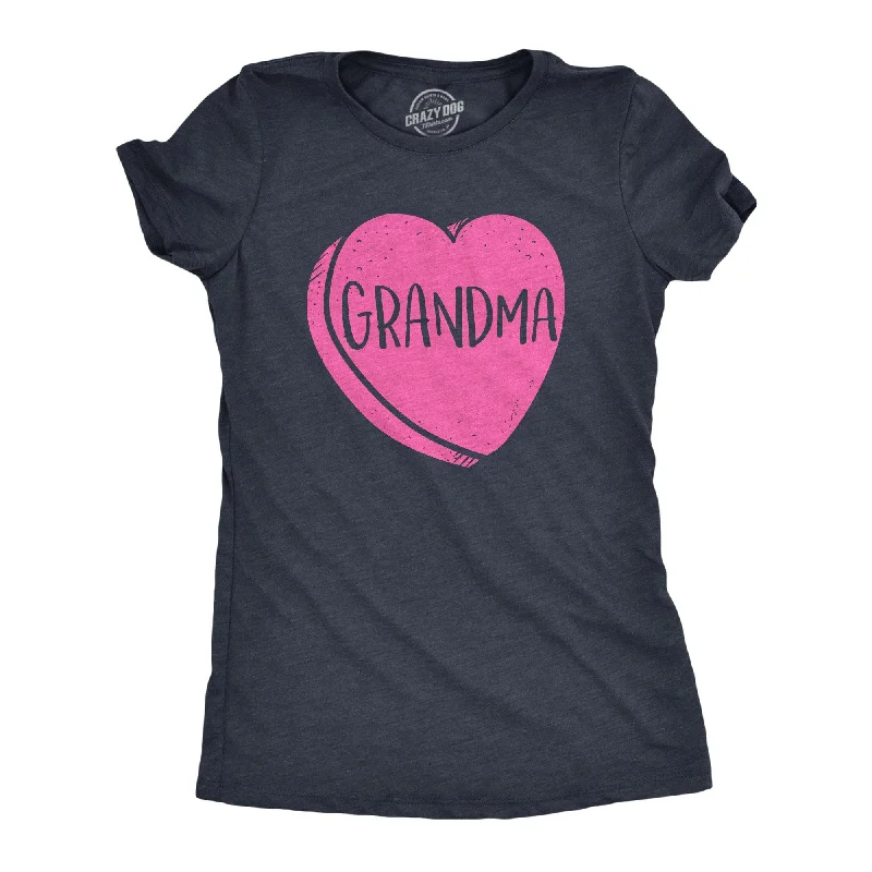 Custom T-Shirt With Company Logo-Grandma Candy Heart Women's T Shirt