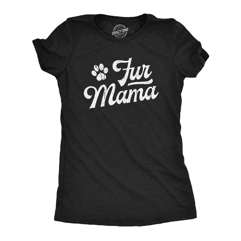 T-Shirt With Summer Design-Fur Mama Women's T Shirt