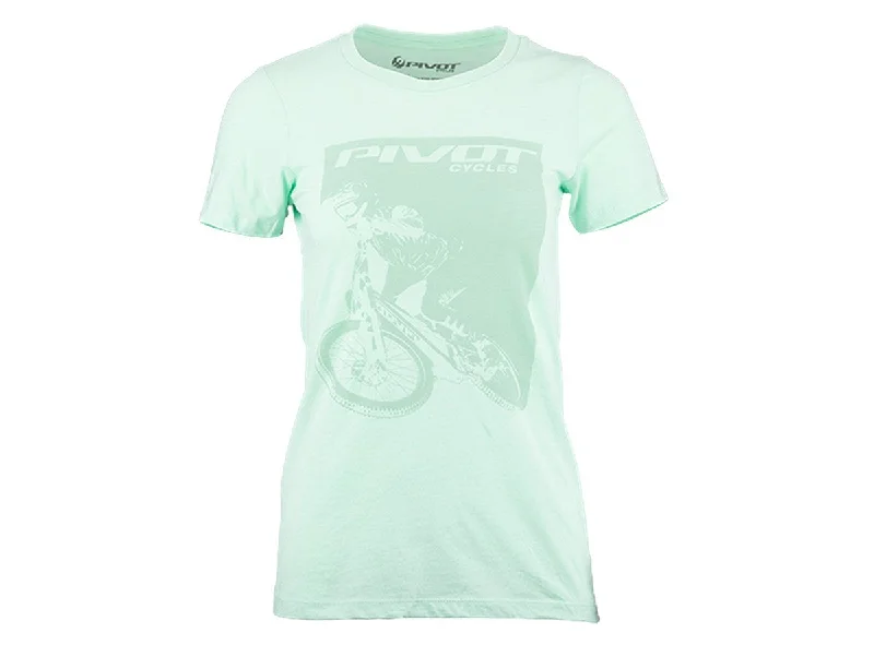 T-Shirt With Cool Graphics-Pivot Rider Short Sleeve Tee - Womens - Mint