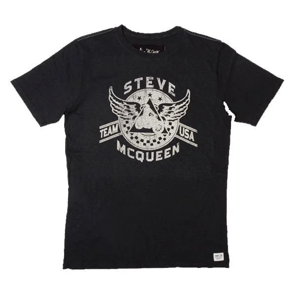 Custom T-Shirt With Personalized Photos-Troy Lee Designs McQueen Wings Tee - Black