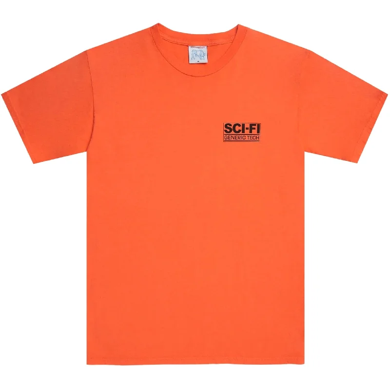 T-Shirt With Travel Quote-Sci-Fi Fantasy Genrich Tech Tee Bright Salmon