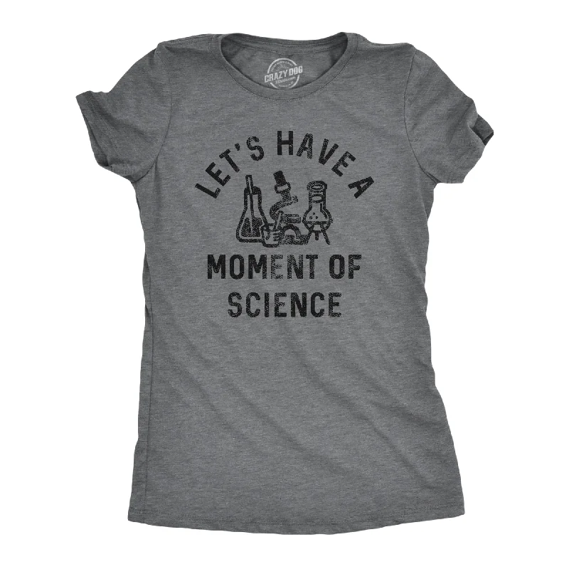 T-Shirt With Vintage Brand Logos-Lets Have A Moment Of Science Women's T Shirt