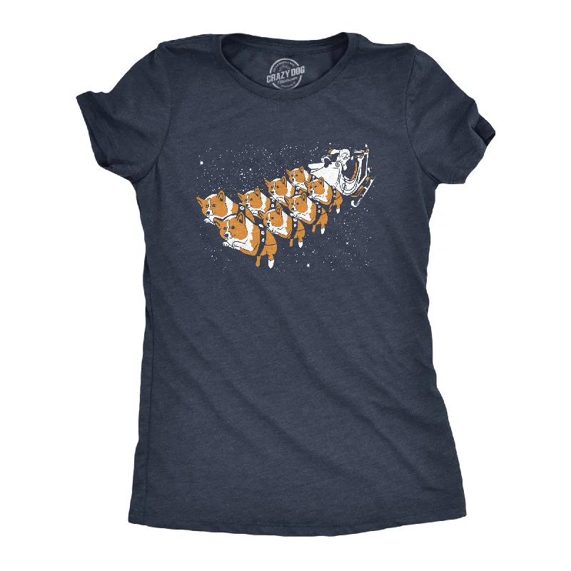 T-Shirt For Relaxed Look-Corgi Sleigh Women's T Shirt