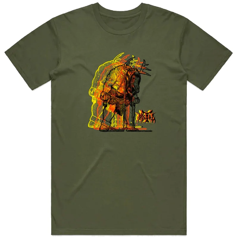 Custom T-Shirt For School Uniforms-Metal Wendigo Tee Army