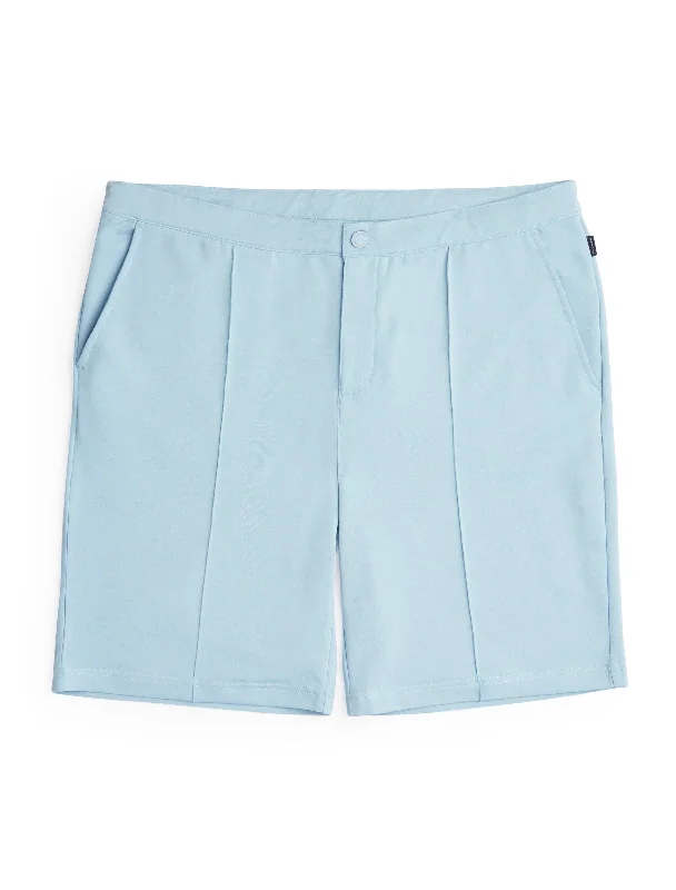 Comfortable Casual Shorts-Light Blue Terry Short