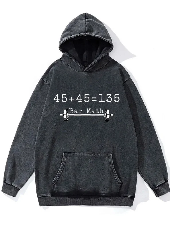 Hoodie For Travel Fashion-bar math Washed Gym Hoodie