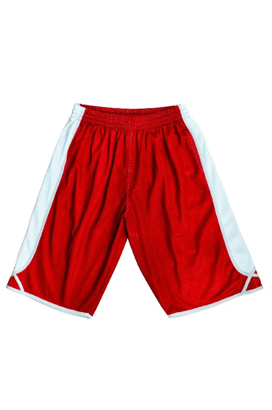 Shorts For Summer Activities-Basketball Shorts - Red/White