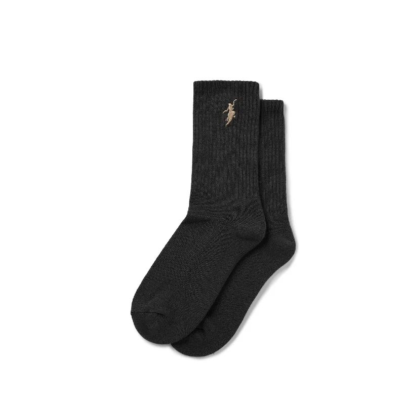 Sock For Sports-POLAR SKATE CO. - "NO COMPLY" RIB SOCKS (BLACK/BROWN)