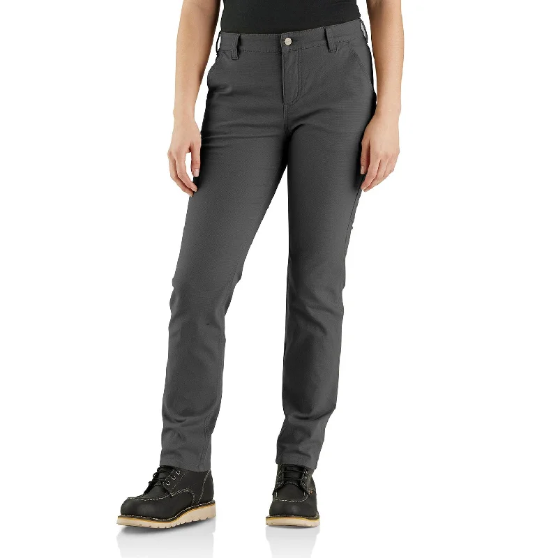 Pants With Loose Fit-Carhartt Women's Rugged Flex® Relaxed Fit Canvas Work Pant_Shadow