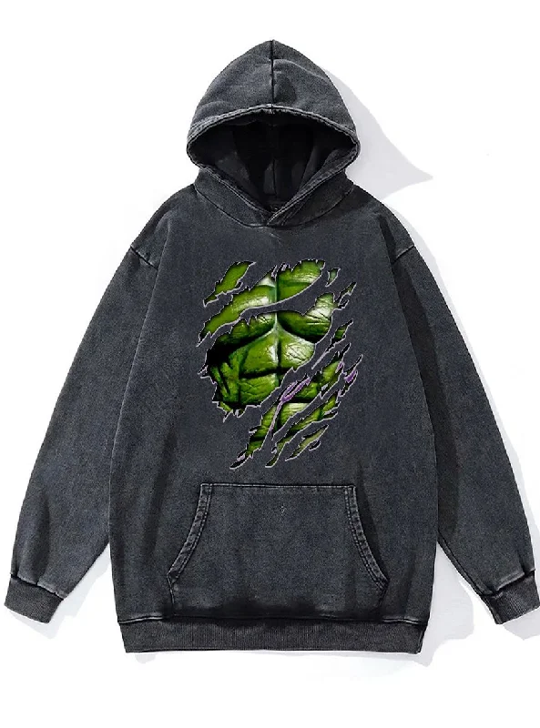 Custom Hoodie For Winter-GREEN ABS Washed Gym Hoodie