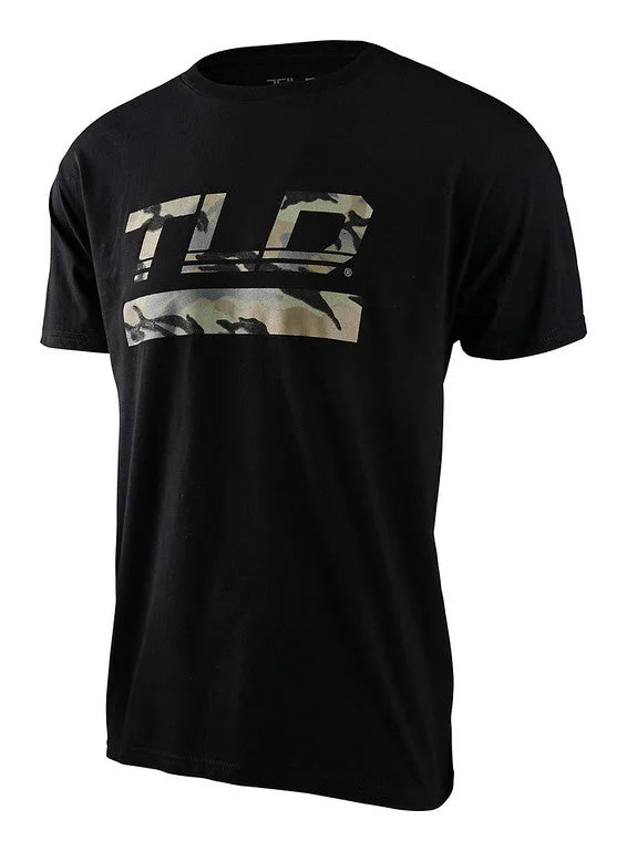 T-Shirt With Hand-Drawn Designs-Troy Lee Designs Speed Logo Short Sleeve Tee - Black