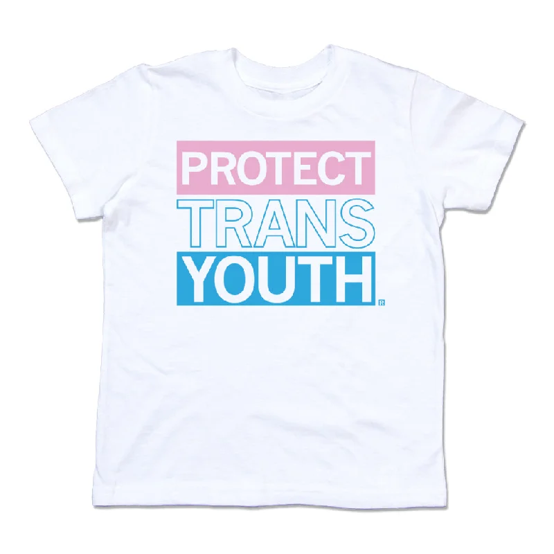 T-Shirt With Fun Themes-Protect Trans Youth Kids