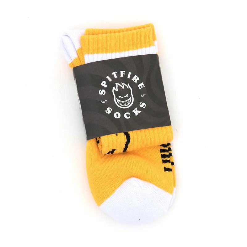 Sock With Logo-Heads Up Crew Sock (Yellow / Black / White)