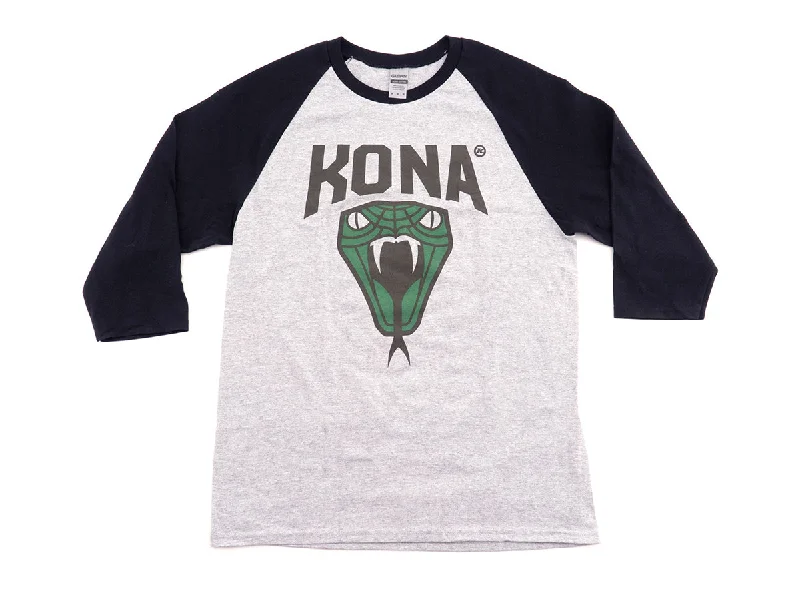 T-Shirt With Luxury Fabric-Kona Snake 3/4 Sleeve Tee - Gray