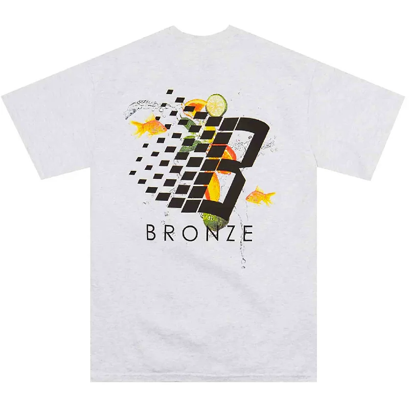 T-Shirt With Custom Image-Bronze 56K Citrus Logo Tee Ash