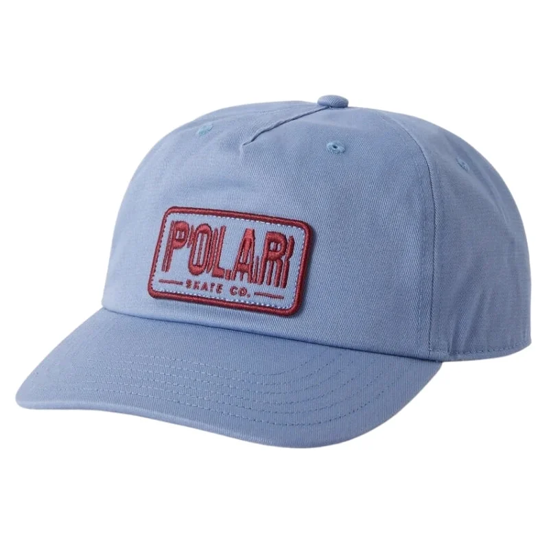 Hat With Custom Embroidery-Polar Skate Co. - Earthquake Patch Cap - Oxford Blue