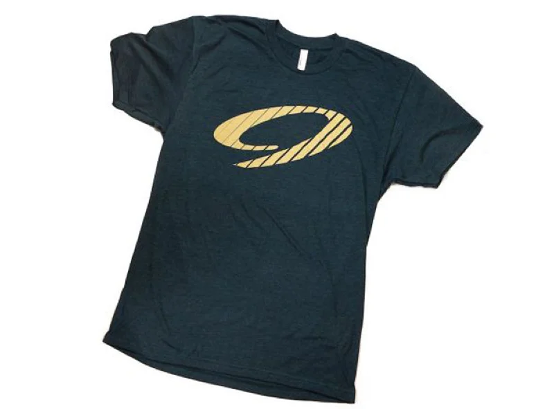 T-Shirt With Custom Typography-Niner Nine Logo Tech Tee - Forest Green