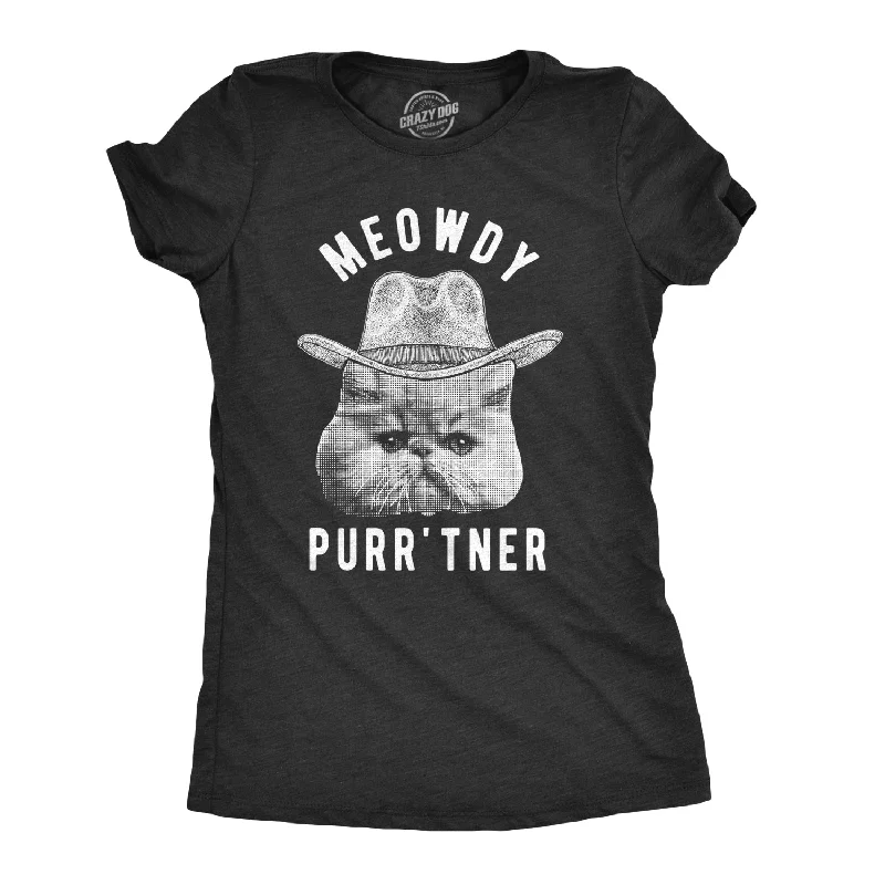 T-Shirt For Corporate Marketing-Meowdy Purr'tner Women's T Shirt