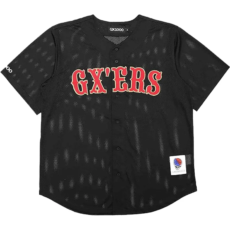 T-Shirt With Music Band Design-GX1000 Baseball Jersey Black