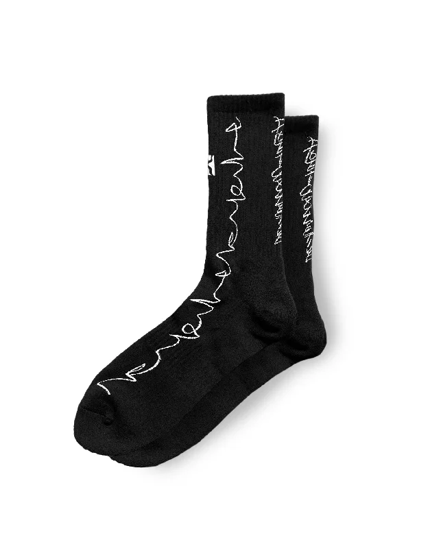 High Quality Sock-POETIC COLLECTIVE - "CRAYON" SOCKS (BLACK)