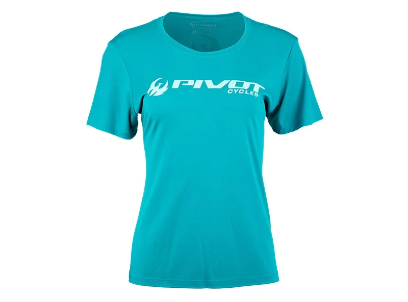 T-Shirt With Large Print-Pivot Phoenix Tech Tee - Womens - Turquoise