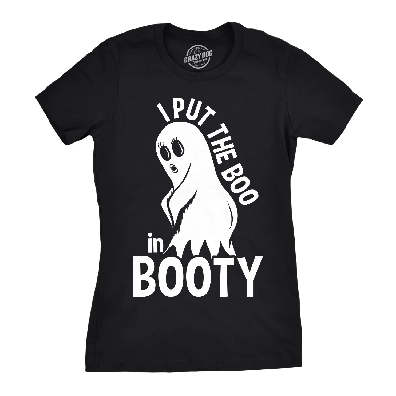 T-Shirt With Minimalist Design-I Put The Boo In Booty Women's T Shirt