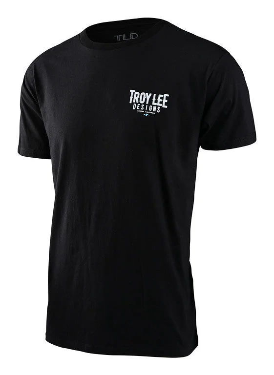 T-Shirt For Sporting Events-Troy Lee Designs Carb Short Sleeve Tee - Black