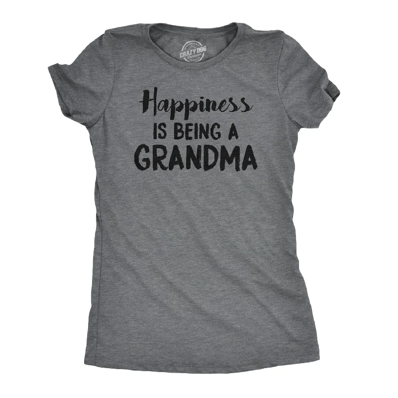 T-Shirt With Custom Image-Happiness Is Being a Grandma Women's T Shirt