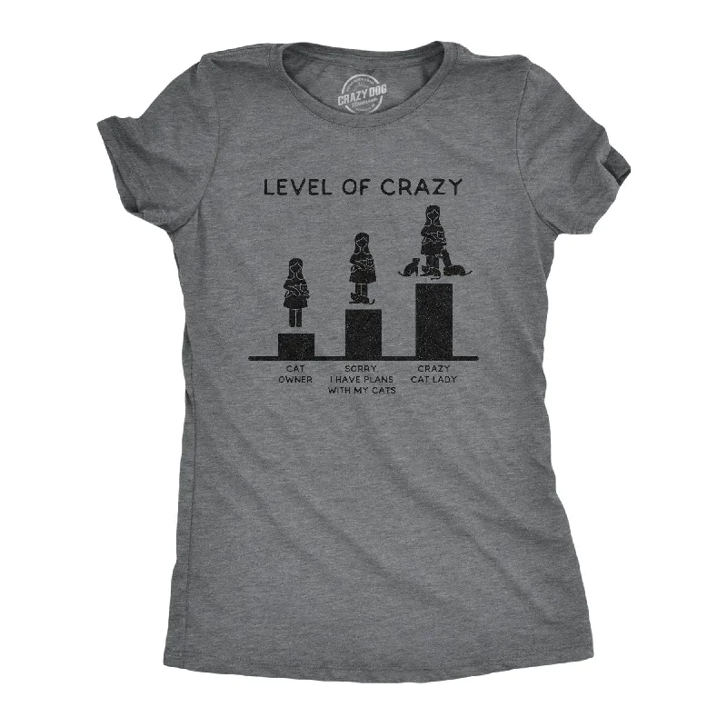 T-Shirt For Streetwear Style-Level Of Crazy: Crazy Cat Lady Women's T Shirt