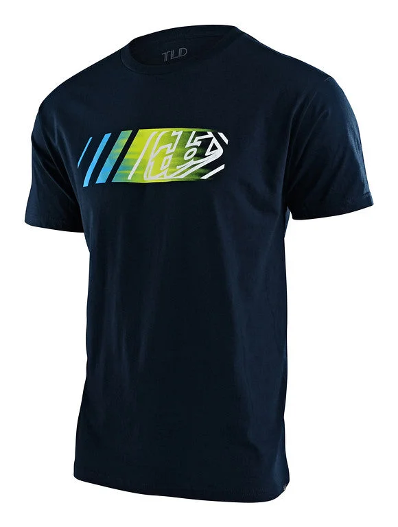 T-Shirt With Animal Designs-Troy Lee Designs Icon Short Sleeve Tee - Navy