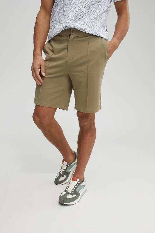 Custom Sports Shorts For Women-Olive Fleece Knit Shorts