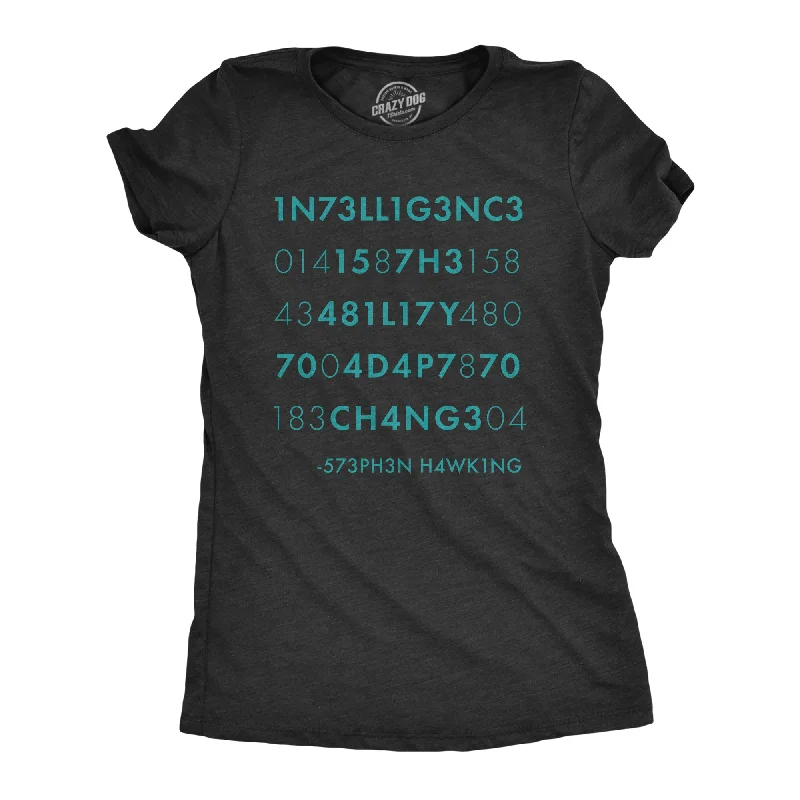 T-Shirt With Personal Branding-1N73LL1G3NC3 Women's T Shirt