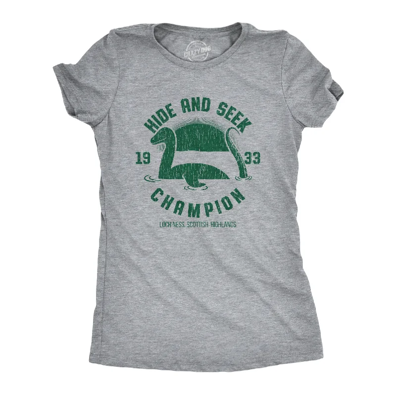 Custom T-Shirt For Charity-Loch Ness Hide And Seek Champion Women's T Shirt