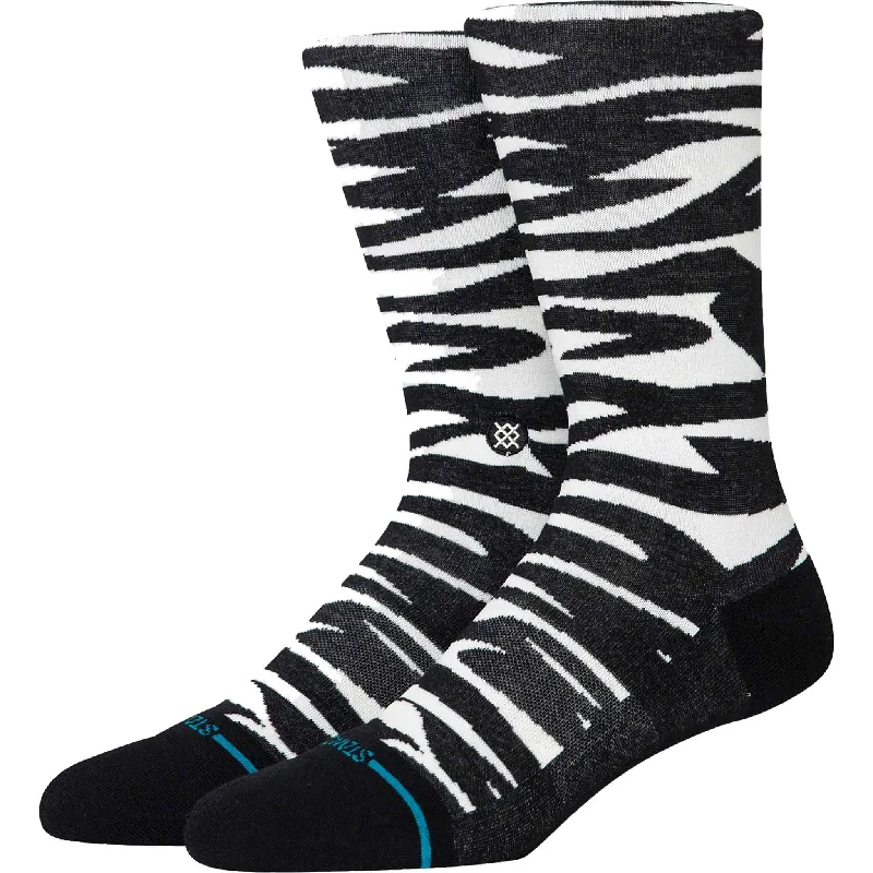 Custom Sock With Logo-Stance Spike Sock Black White