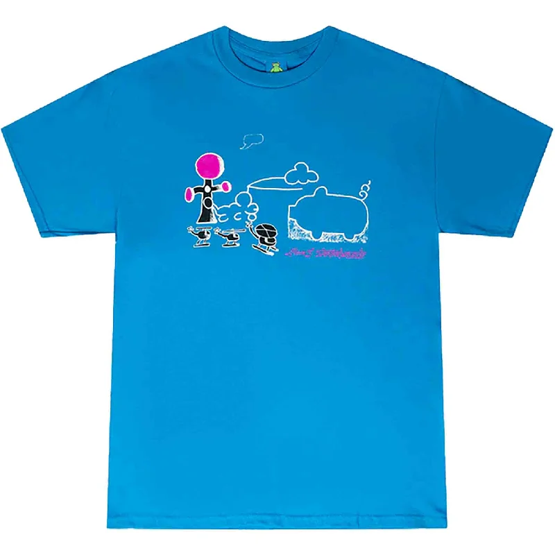 Custom T-Shirt With Company Logo-Frog Cloud Land Tee Turquoise