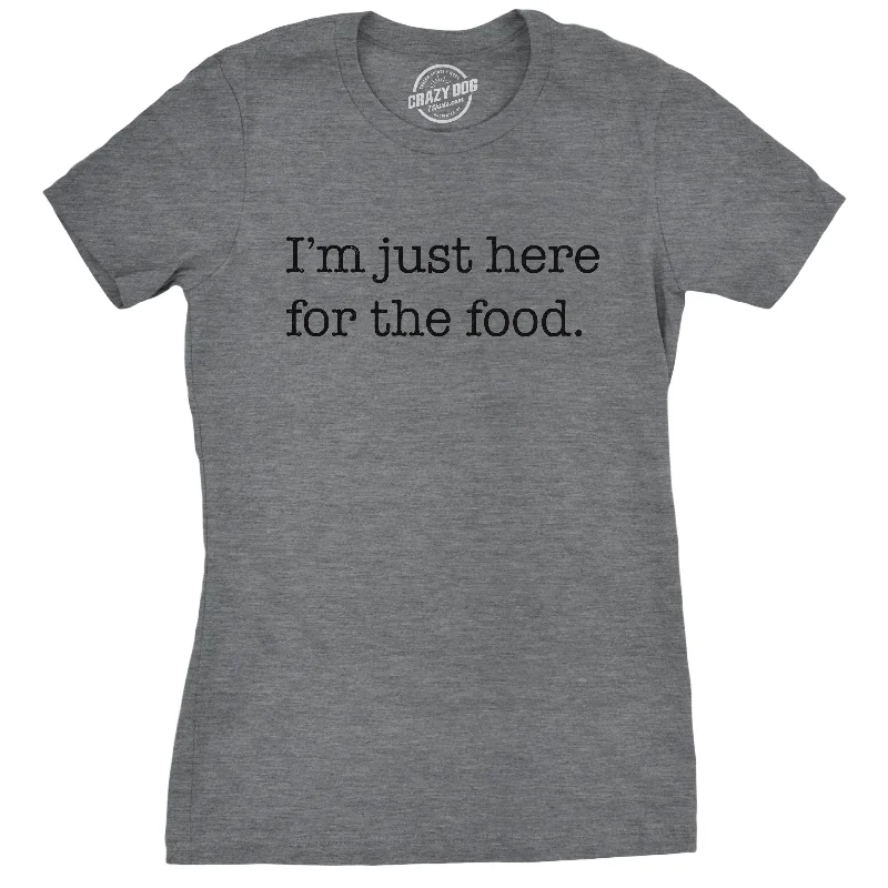 T-Shirt For Couples-I'm Just Here For The Food Women's T Shirt