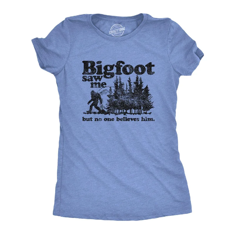 Personalized T-Shirt-Bigfoot Saw Me Women's T Shirt