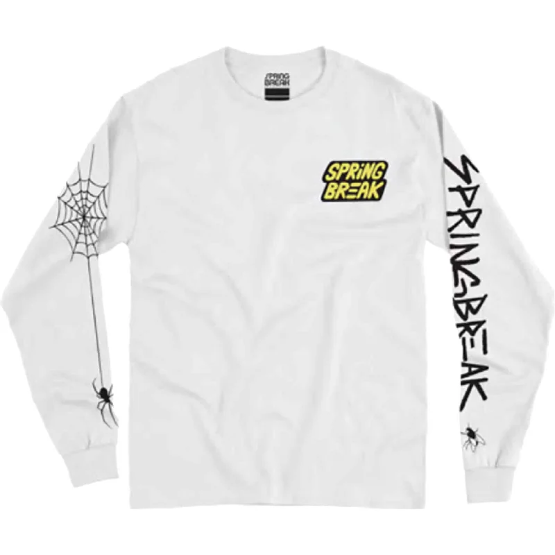 T-Shirt For Nostalgic Fans-Spring Break Spider Long Sleeve Tee White