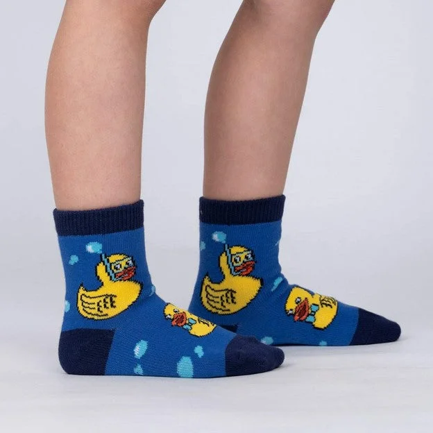 Sock With Graphic Design-Sock it to Me Luckie Duckies Toddler Crew Socks