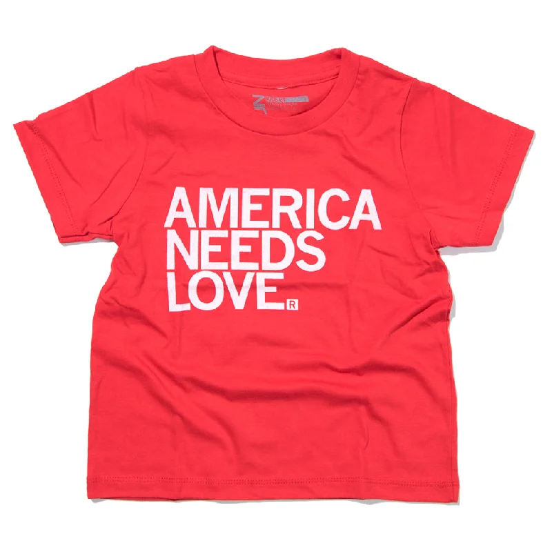 T-Shirt With Vibrant Colors-America Needs Love Kids