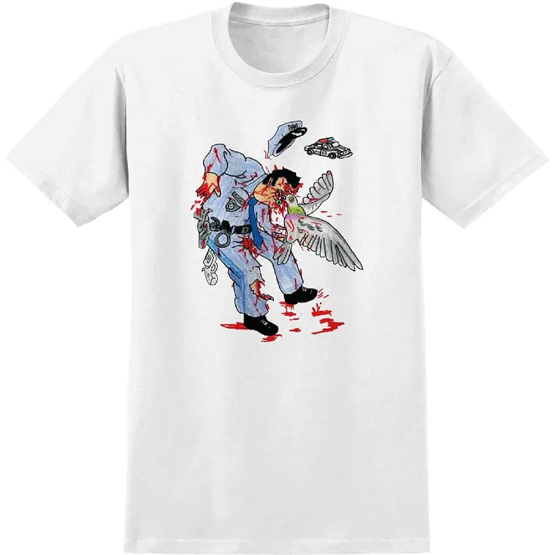 T-Shirt For Comic Fans-Antihero Pigeon Attack Tee White