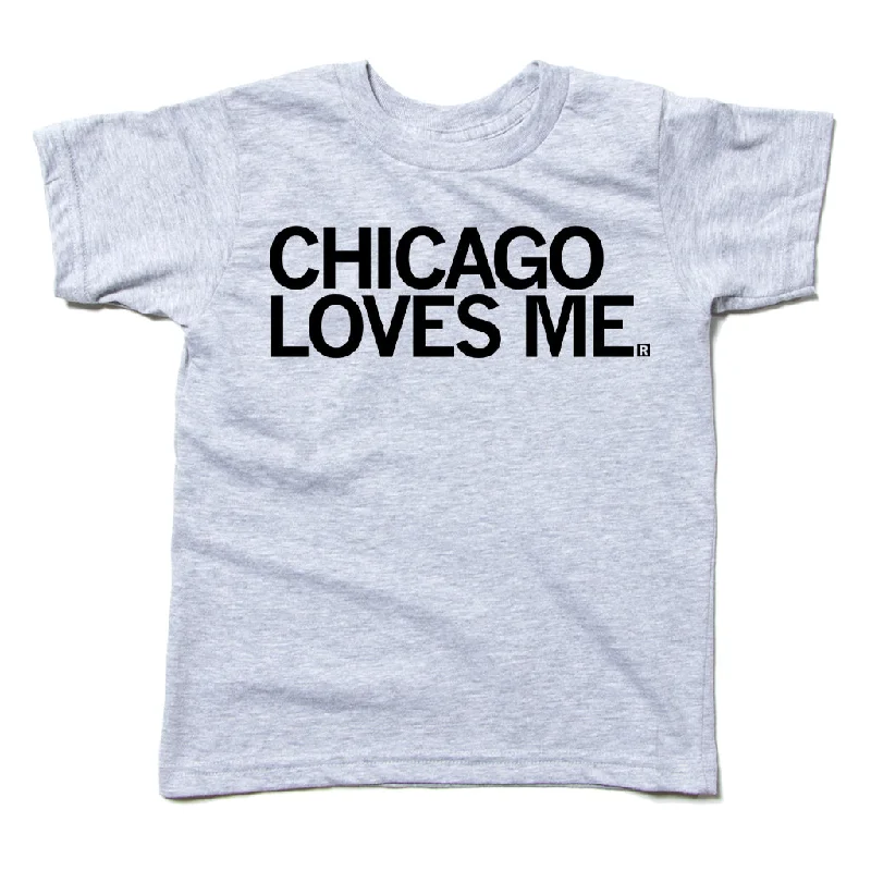 T-Shirt With Retro Graphics-Chicago Loves Me Kids