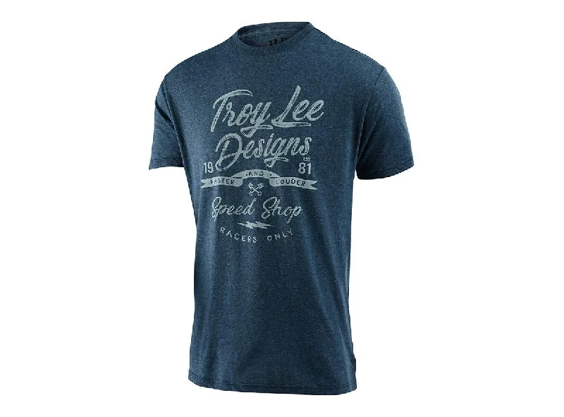 Custom T-Shirt With Funny Sayings-Troy Lee Designs Widow Maker Tee - Indigo-Black Heather