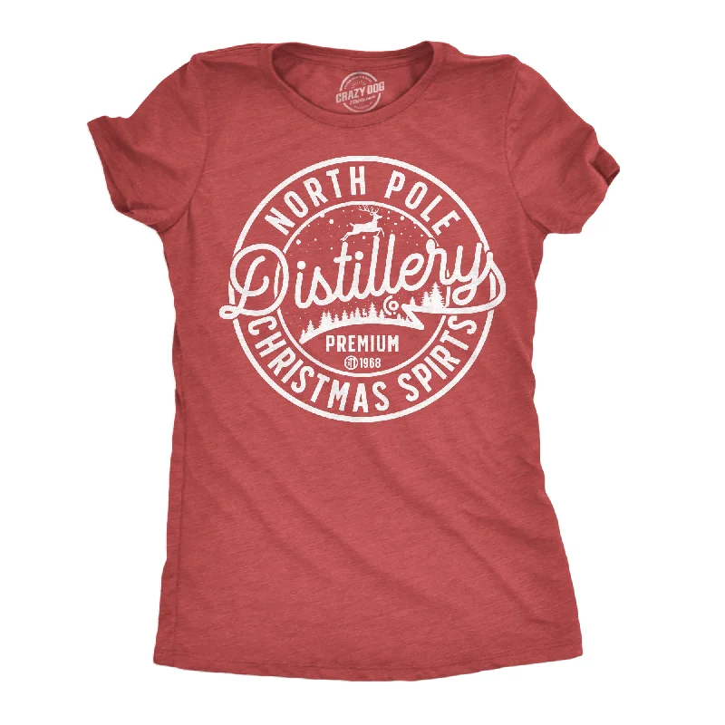 T-Shirt With Custom Print Design-North Pole Distillery Women's T Shirt